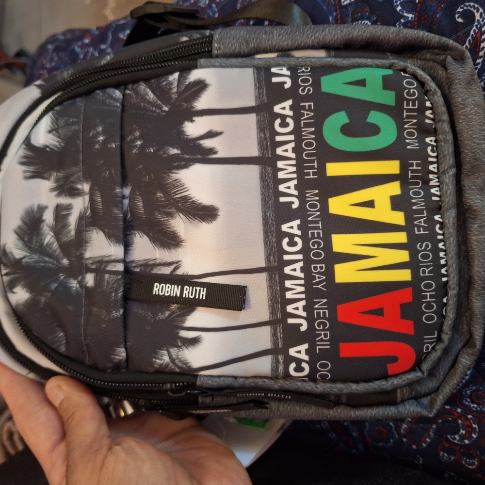 Robin Ruth Backpack Black and Gray Jamaica Design